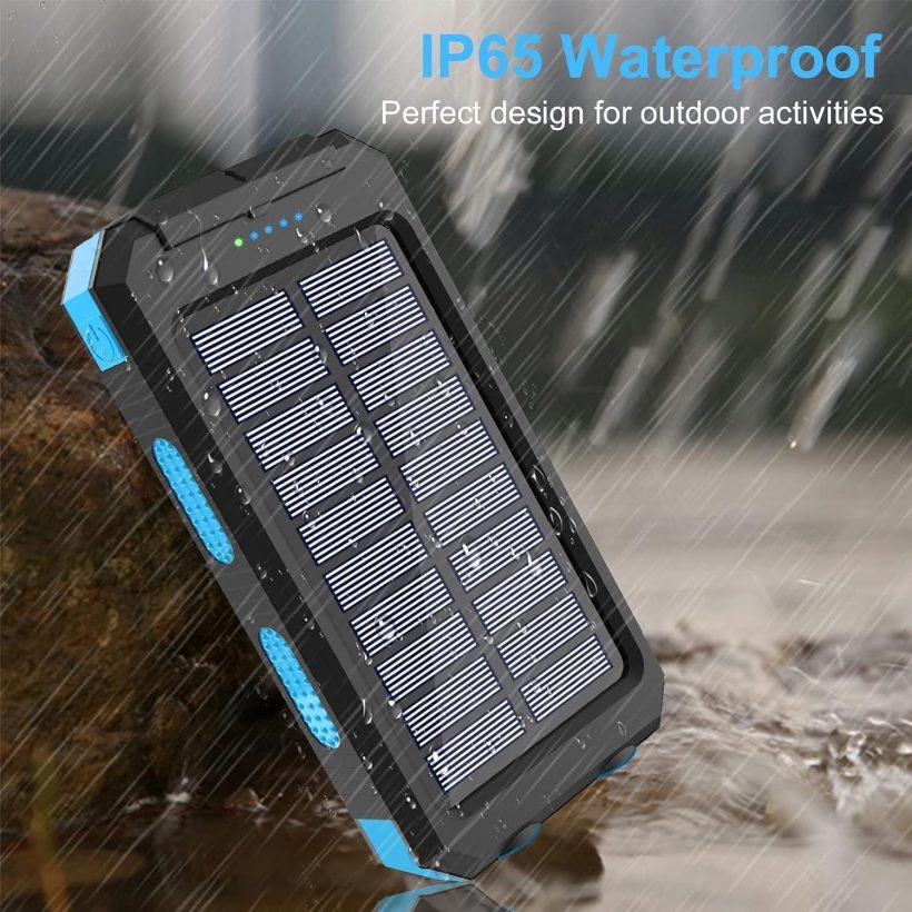Solar Charger Power Bank, 38800mAh Portable Charger Fast Charger Dual USB Port Built-in Led Flashlight and Compass for All Cell Phone and Electronic Devices - Image 5